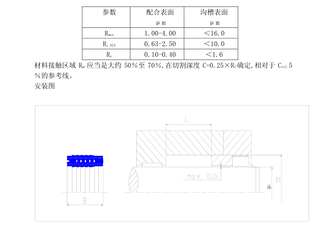 V形密封圈的表面粗糙度