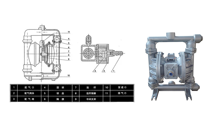 隔膜泵（內含隔膜片）設備產品與結構圖