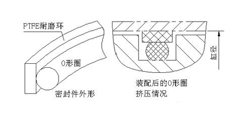 格萊圈密封圈油封密封件擠壓式密封件的格萊圈的切面圖2