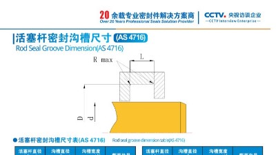 唇形密封圈活塞桿密封溝槽尺寸