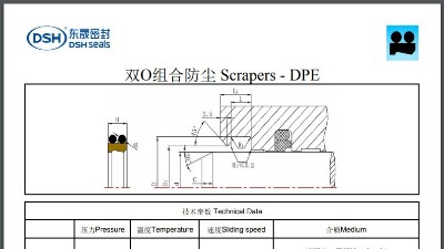 雙O組合防塵密封圈DPE規格尺寸表