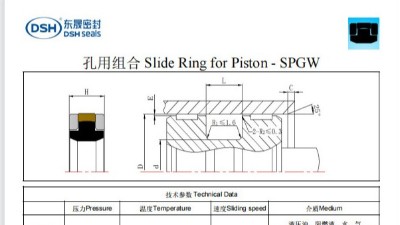 新版孔用組合密封圈SPGW規格尺寸表