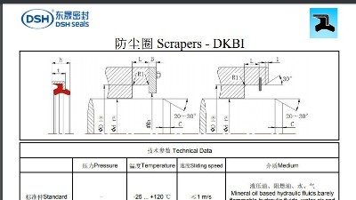 防塵圈DKBI規格尺寸表