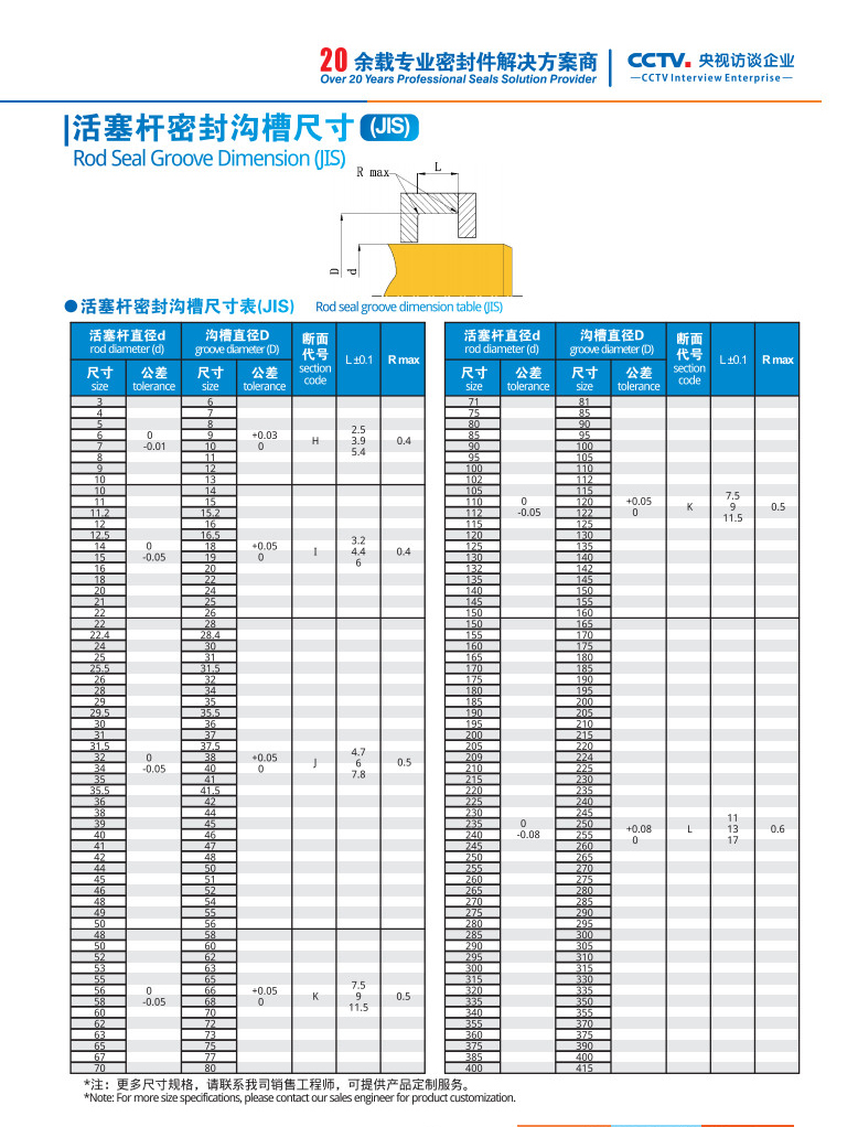 活塞桿密封溝槽尺寸2